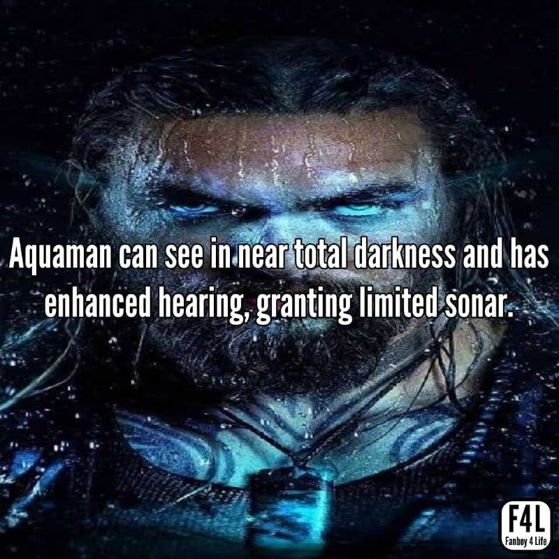 Aquaman with glowing eyes